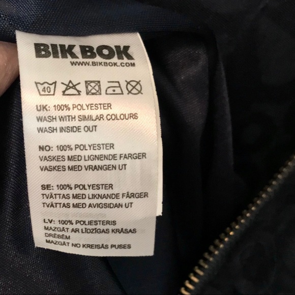 Bik Bok Navy Floral Lace Overlay Fit + Flare Dress - Picture 7 of 7